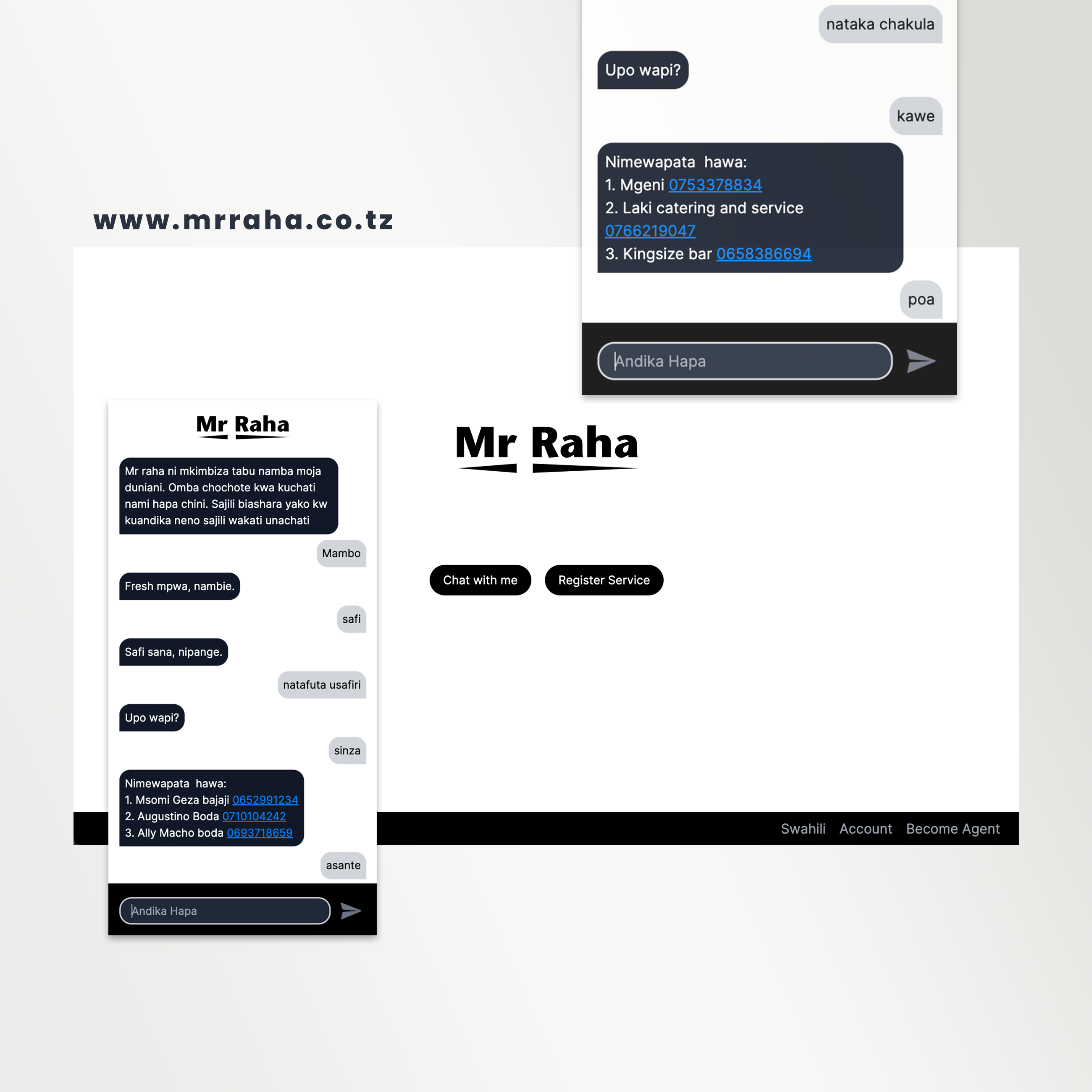 Mr. raha website banner